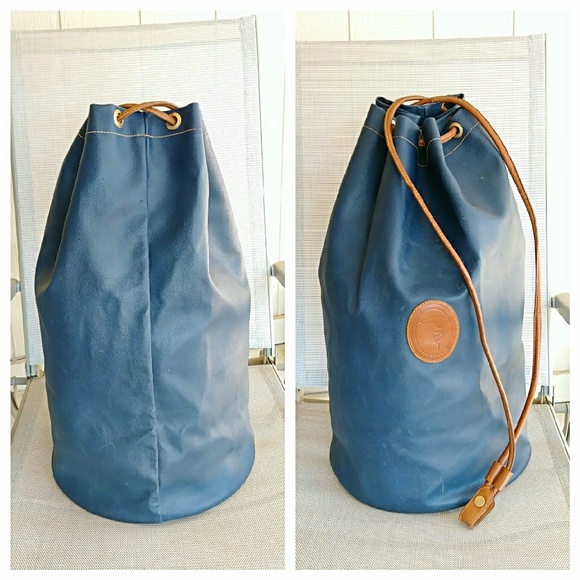 leather drawstring duffle bag